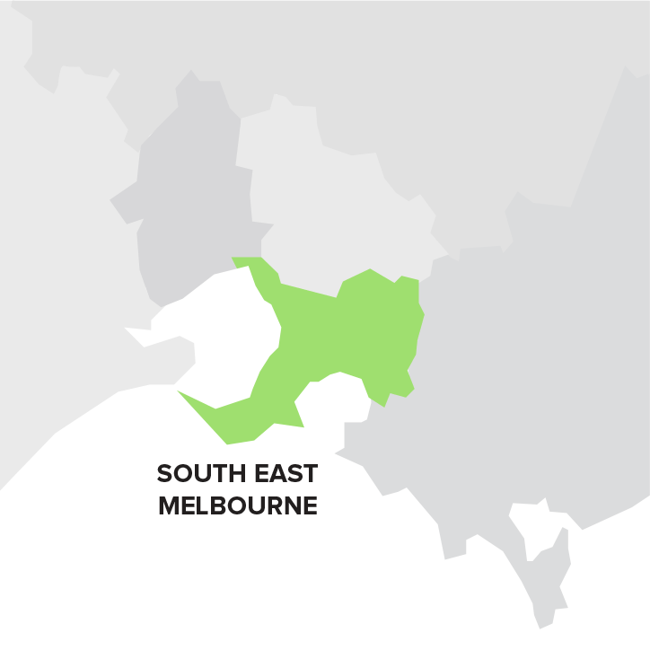south east melbourne map Map South East Melbourne Rwav south east melbourne map